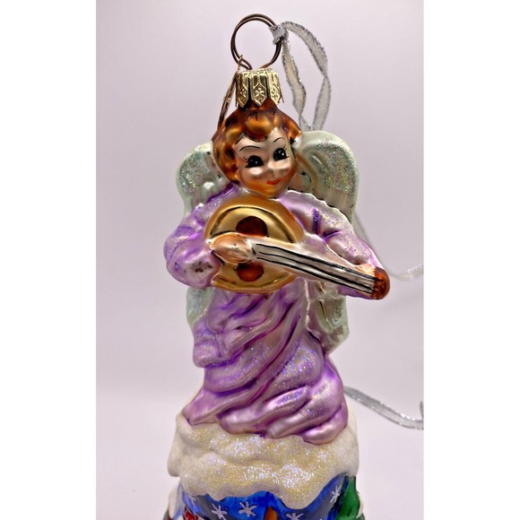 Christopher Radko Angel On A Bell Christmas Ornament Heavenly Chimes - Picture 2 of 9